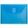 JAM Paper JAM PAPER Plastic Envelopes with Hook Loop Closure Index 5 12 x 7 12 Blue 12Pack