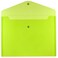 JAM Paper JAM PAPER Plastic Envelopes with Snap Closure Letter Booklet 9 34 x 13 Lime Green 12Pack