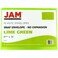 JAM Paper JAM PAPER Plastic Envelopes with Snap Closure Letter Booklet 9 34 x 13 Lime Green 12Pack