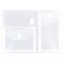 JAM Paper JAM PAPER Plastic Multi Pocket Envelopes with Hook Loop Closure 3 Pockets Letter Booklet 9 34 x 13 Clear 12Pack