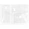 JAM Paper JAM PAPER Plastic Multi Pocket Envelopes with Hook Loop Closure 3 Pockets Letter Booklet 9 34 x 13 Clear 12Pack