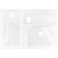 JAM Paper JAM PAPER Plastic Multi Pocket Envelopes with Hook Loop Closure 3 Pockets Letter Booklet 9 34 x 13 Clear 12Pack