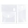 JAM Paper JAM PAPER Plastic Multi Pocket Envelopes with Hook Loop Closure 3 Pockets Letter Booklet 9 34 x 13 Clear 12Pack