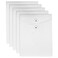 VANRA Kraft String File Folder Filing Envelope Project File Jacket Document Letter Organiser FlatNo Expansion A4 Letter Size White Pack of 5