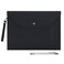 WONDERPOOL Wonderpool Envelope Case A4 PU Leather File Jacket Pocket Folder Document Case Bag with Removable Hand Strap and 4 Pocket for Documents Tablet Phone Stationery Black