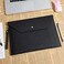 WONDERPOOL Wonderpool Envelope Case A4 PU Leather File Jacket Pocket Folder Document Case Bag with Removable Hand Strap and 4 Pocket for Documents Tablet Phone Stationery Black