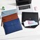 WONDERPOOL Wonderpool Envelope Case A4 PU Leather File Jacket Pocket Folder Document Case Bag with Removable Hand Strap and 4 Pocket for Documents Tablet Phone Stationery Black