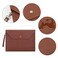WONDERPOOL Wonderpool Envelope Case A4 PU Leather File Jacket Pocket Folder Document Case Bag with Removable Hand Strap and 4 Pocket for Documents Tablet Phone Stationery Coffee