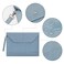 WONDERPOOL Wonderpool Envelope Case A4 PU Leather File Jacket Pocket Folder Document Case Bag with Removable Hand Strap and 4 Pocket for Documents Tablet Phone Stationery Sky Blue