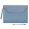 WONDERPOOL Wonderpool Envelope Case A4 PU Leather File Jacket Pocket Folder Document Case Bag with Removable Hand Strap and 4 Pocket for Documents Tablet Phone Stationery Sky Blue