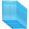 zoohot Zoohot Clear Plastic Envelopes Poly Envelopes Expandable File Document Folders with String Tie Closure Letter A4 Size 114 Inch Expansion Blue 10 Pack