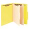 SMEAD Smead Classification File Folder 2 Expansion 25Cut Tab Letter Size 10 per Box 2 Dividers Yellow