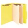 SMEAD Smead Classification File Folder 2 Expansion 25Cut Tab Letter Size 10 per Box 2 Dividers Yellow