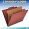 1InTheOffice Classification Folders 2 Dividers Letter Size Brick Red Pressboard Classification Folders Letter Size 25 Extension 20 Pack