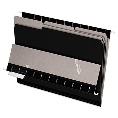 Pendaflex Interior File Folders 13 Cut Top Tab Letter Size Black 100 per Box 4210 13 BLA