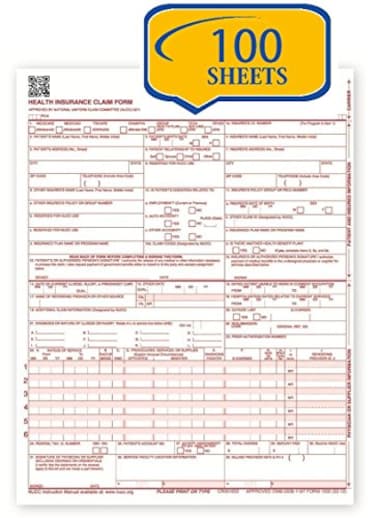 Compuchecks New CMS 1500 Claim Forms HCFA Version 0212 100 Sheets