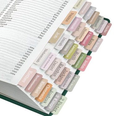 Reaeon Laminated Bible Tabs75 TabsLaminated Bible Index Tabs for Women and Men Boho Theme Bible Tabs for Easy Navigation Large Print Easy to Read