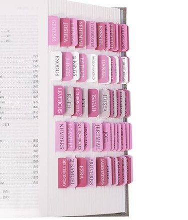 CICPAP Pink Bible Tabs for Women Men Laminated Bible Tabs for Study Bible Boho Theme Bible Tabs for Easy Navigation Simplify Your Bible Reading Experience with EasytoUse Indexing Tabs