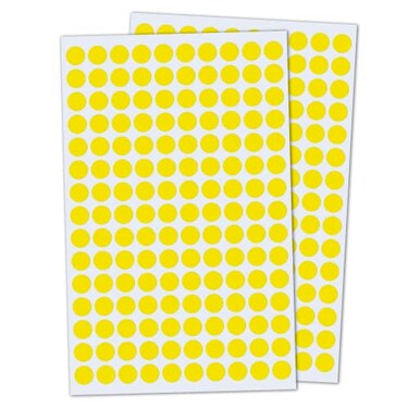 TownStix 3000 Pack 0375 Round Dot Stickers Circle Labels Yellow