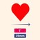 TownStix 1200 Pack 1 Red Heart Stickers Labels 50 Sheets