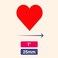 TownStix 1200 Pack 1 Red Heart Stickers Labels 50 Sheets