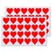 TownStix 1200 Pack 1 Red Heart Stickers Labels 50 Sheets