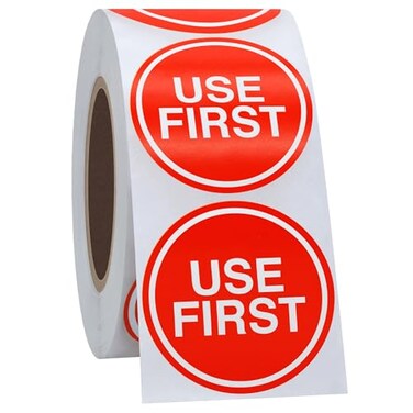 hycodest Hycodest 15 500 Pcs Use First Stickers Small Stickers Circle Label Adhesive Dot Labels Red