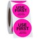 hycodest Hycodest 500 Pcs 15 Use First Stickers Small Stickers Circle Label Dot Labels Fluorescent Paper Fluorescent Pink