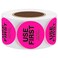 hycodest Hycodest 500 Pcs 15 Use First Stickers Small Stickers Circle Label Dot Labels Fluorescent Paper Fluorescent Pink