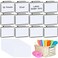 Zonon Basket Bin Labels Clips Label Holders Stainless Label Holders Removable Metal Bin Clips with Replacement Papers for Labeling Classification Induction 12 Pack