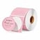 MUNBYN 2 Inch Pink Circle Thermal Sticker Labels SelfAdhesive Round Direct Thermal Labels for Logo Design QR Code 750 Sheets1 Roll