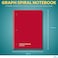 1InTheOffice Graph Ruled Spiral Notebook Quad Ruled Notebook Spiral 100 Sheets 8 H x 10 12 W 2 Pack
