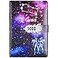 JunShop Locking Diary Combination Lock Journal Constellation Writing Diary A5 Starry Sky Lock Leather Notebook Gemini