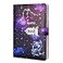 ARRLSDB A5 Creative Password Lock Journal PU Leather Combination Lock Diary Locking Diary Notepad Aquarius