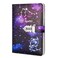 ARRLSDB A5 Creative Password Lock Journal PU Leather Combination Lock Diary Locking Diary Notepad Aquarius