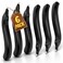 1InTheOffice Staple Remover Tool Staple Puller Staple Remover Stick Magnetic Black 6 Pack