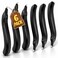 1InTheOffice Staple Remover Tool Staple Puller Staple Remover Stick Magnetic Black 6 Pack