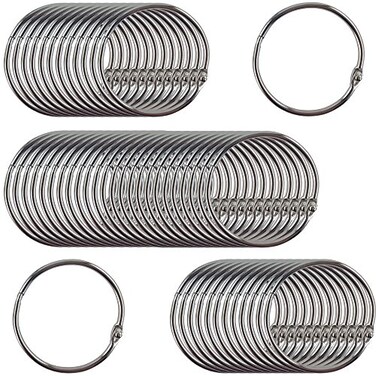 Clipco Book Rings Large 2Inch Nickel Plated 50Pack