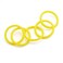 PZRT 12pcs 35mm Plastic Loose Leaf Rings Flexible Book Binding Opening Ring Scrapbook Notebook Creative DIY Binder RingsYellow