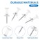 CCINEE 200 PCS Standard Clear Thumb Tacks Steel Sharp Point and Clear Plastic Head Push Pins for Bulletin Board Fabric Marking Crafts and Office Organization