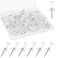 CCINEE 200 PCS Standard Clear Thumb Tacks Steel Sharp Point and Clear Plastic Head Push Pins for Bulletin Board Fabric Marking Crafts and Office Organization