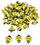 Zugar Land Cool Bumble Bee Shape Rubber Mini Erasers 144 Pack Home School Work Incentive