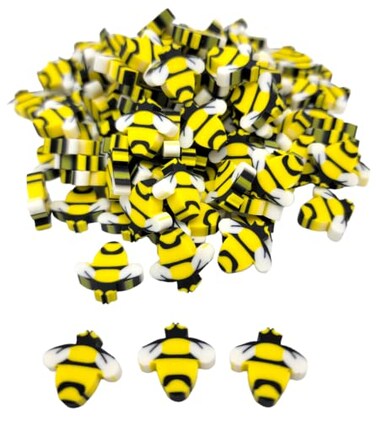 Zugar Land Cool Bumble Bee Shape Rubber Mini Erasers 144 Pack Home School Work Incentive
