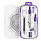 Unjoo Math Geometry Kit Sets 10 Piece Student Supplies with Shatterproof Storage BoxIncludes RulersProtractorCompassEraserPencil SharpenerLead RefillsPencilfor Drafting and DrawingsPurple