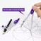 Unjoo Math Geometry Kit Sets 10 Piece Student Supplies with Shatterproof Storage BoxIncludes RulersProtractorCompassEraserPencil SharpenerLead RefillsPencilfor Drafting and DrawingsPurple