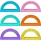 Zonon 12 Pieces Protractors Bulk Plastic 180 Degrees 6 Inch Translucent Math Protractor for Geometry Angle Measurement Students School Classroom Supplies