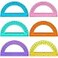 Zonon 6 Pieces Protractors Bulk Plastic 180 Degrees 6 Inch Translucent Math Protractor for Geometry Angle Measurement Students School Classroom Supplies