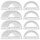 Coopay 24 Pack Plastic Protractors Student Math Clear Protractor Set 180 Degrees for Angle Measurement 6 Inches