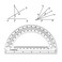 Coopay 24 Pack Plastic Protractors Student Math Clear Protractor Set 180 Degrees for Angle Measurement 6 Inches
