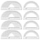 Coopay 24 Pack Plastic Protractors Student Math Clear Protractor Set 180 Degrees for Angle Measurement 6 Inches